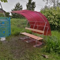 Скамейка из дерева в Ульяновске